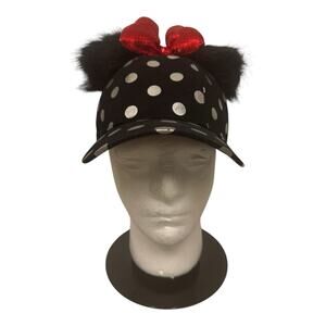 NWT Disney Parks Minnie Mouse Hat with Ears and Bows Disney Parks Adjustable